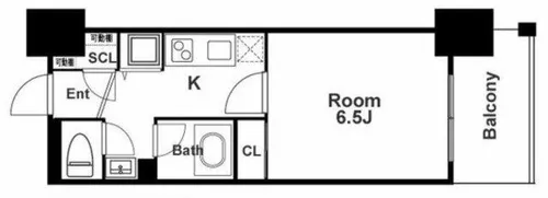 アスヴェル阿波座BLUE EARTH【7階】の間取り
