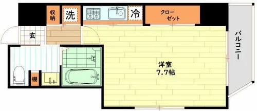 大阪府大阪市西区新町4丁目【マンション】の間取り