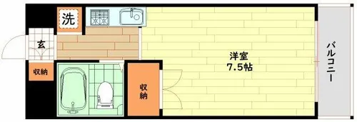 大阪府大阪市浪速区元町3丁目【マンション】の間取り