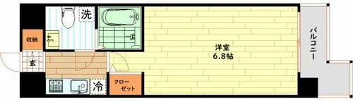 大阪府大阪市浪速区日本橋東2丁目【マンション】の間取り
