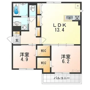 大阪府堺市西区浜寺石津町東5丁【アパート】の間取り