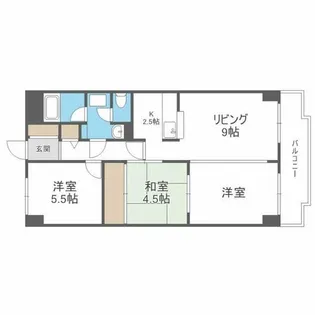カナルハイツ【706号室】の間取り