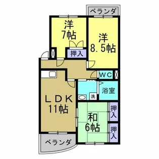 ルシアンⅡ【205号室】の間取り