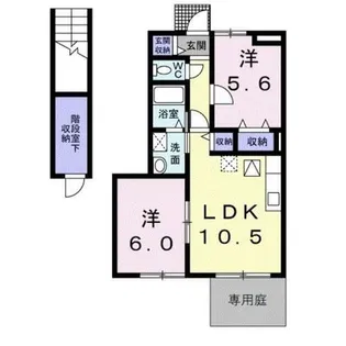 サンライズ弐番館【1階】の間取り