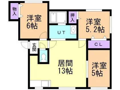 フジナカコーポⅩ【102号室】の間取り