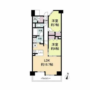 グレンパーク梅田北【4階】の間取り