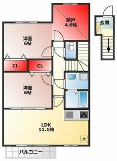 アーバン新家【2階】の間取り