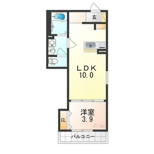 1LDKの間取り画像