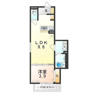 1LDKの間取り画像
