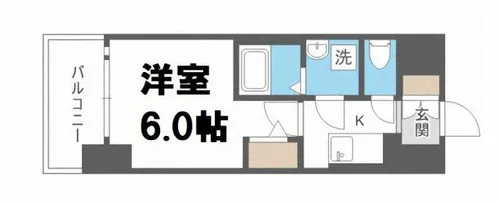 エスリード難波ザ・アーク【3階】の間取り