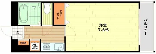 アメニティ天神橋【4階】の間取り