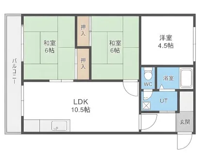 日の丸ハイツ【4階】の間取り