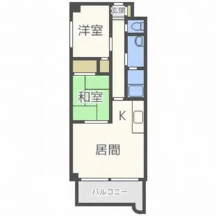 ローヤルハイツ伏古【2階】の間取り