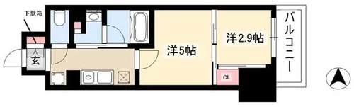 パークアクシス新栄【602号室】の間取り
