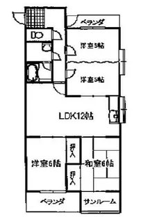 メゾンやすむろⅡ【2-A号室】の間取り