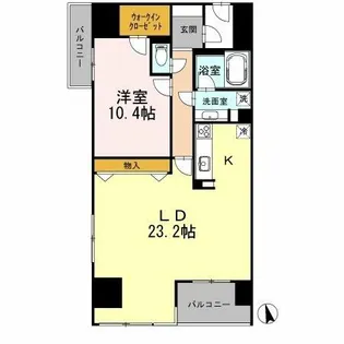 カスタリア伏見【11階】の間取り