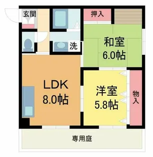 西宮ルモン【305号室】の間取り