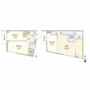 RA-ASHIYA【2階】の間取り