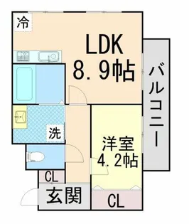 芦屋リバーウエストマンション【3階】の間取り