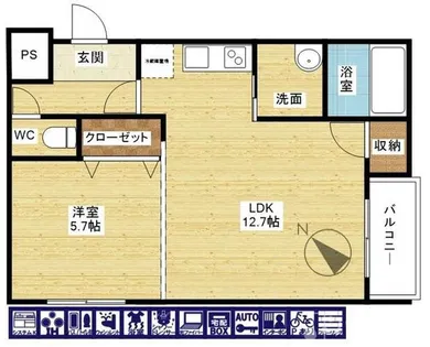 フジパレスK Ⅰ番館【1階】の間取り