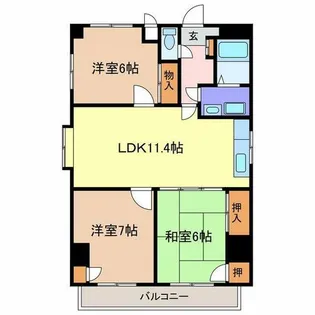 辰巳町セピア館【101号室】の間取り