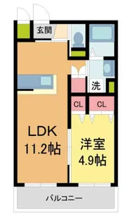 HEBEL GARDEN 松山町【203号室】の間取り