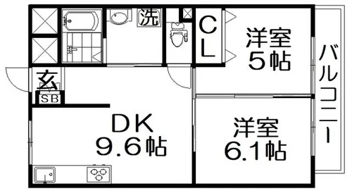 ノーヴァ寝屋川【1階】の間取り