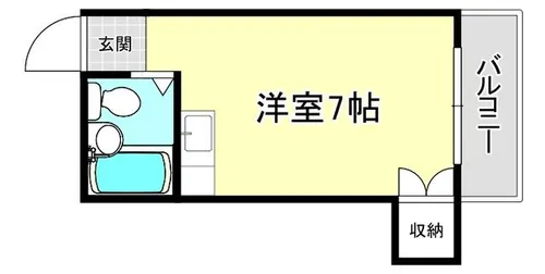 アパートメント摂津Ⅱ【402号室】の間取り