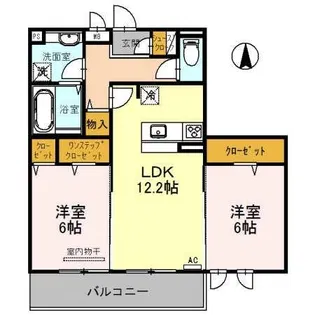 モナルダ東宮【3階】の間取り
