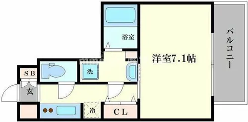 エスレジデンス西長堀【10階】の間取り
