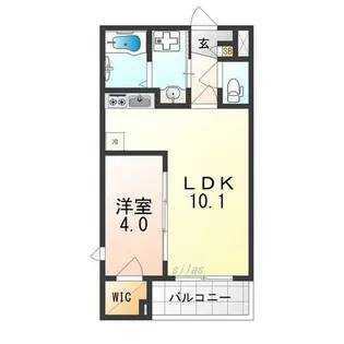 ジーメゾン岸和田グランシア【1階】の間取り