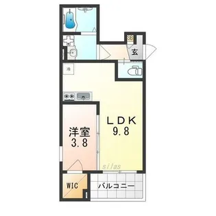 ジーメゾン岸和田グランシア【3階】の間取り