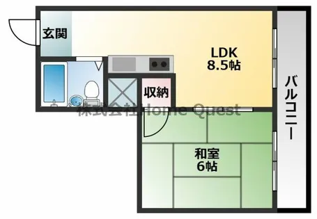 ピースハイツ長堂A棟【2階】の間取り