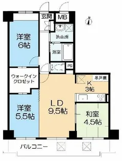 リコリス【402号室】の間取り