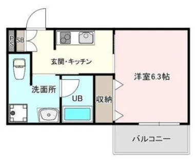 パロス甲子園【2階】の間取り