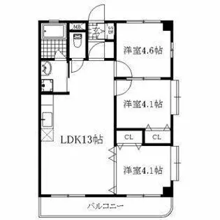 ジャンティ【201号室】の間取り
