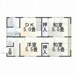 愛知県岡崎市東大友町字位式【一戸建】の間取り