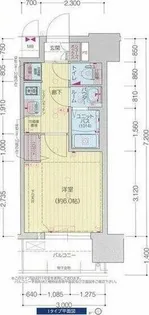 プレサンス四天王寺前夕陽ヶ丘 凛宮【5階】の間取り