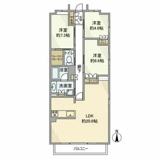 シティライフ大樹寺【5階】の間取り