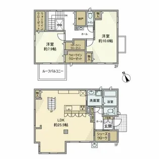 愛知県岡崎市井田町【一戸建】の間取り
