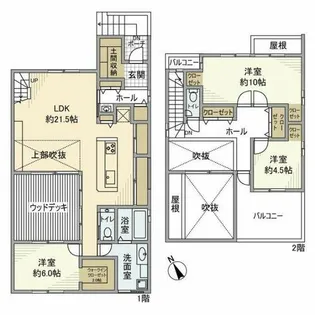 愛知県岡崎市梅園町【一戸建】の間取り