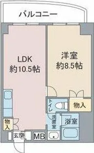 ライフステージ徳川【5階】の間取り