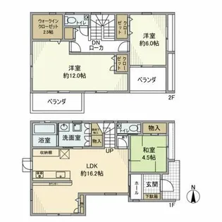 愛知県岡崎市福岡町【一戸建】の間取り