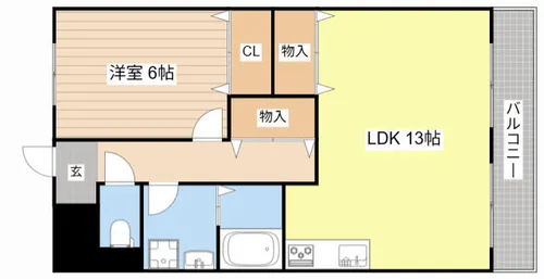 エクロール西前【302号室】の間取り