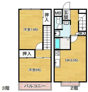 シャイニング【205号室】の間取り