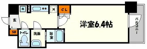 BPRレジデンス新梅田【10階】の間取り