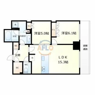 Brillia Tower堂島【24階】の間取り