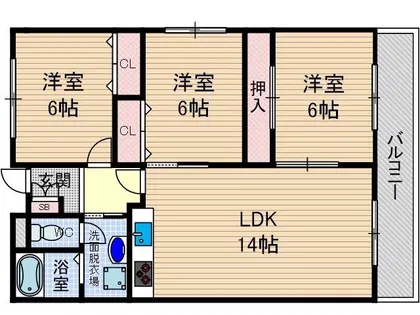 フローラ穂積台【5階】の間取り