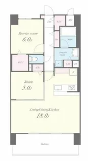 ラフェリーチェ難波【3階】の間取り