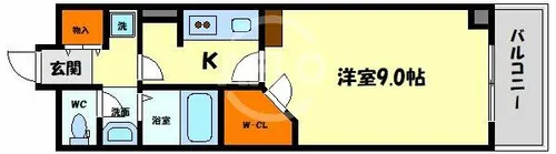 CITYSPIRE桜川2【3階】の間取り